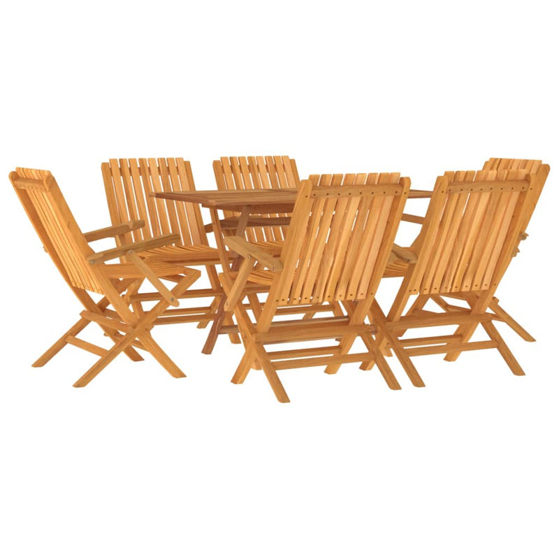 vidaXL 7 Piece Garden Dining Set Solid Wood Teak