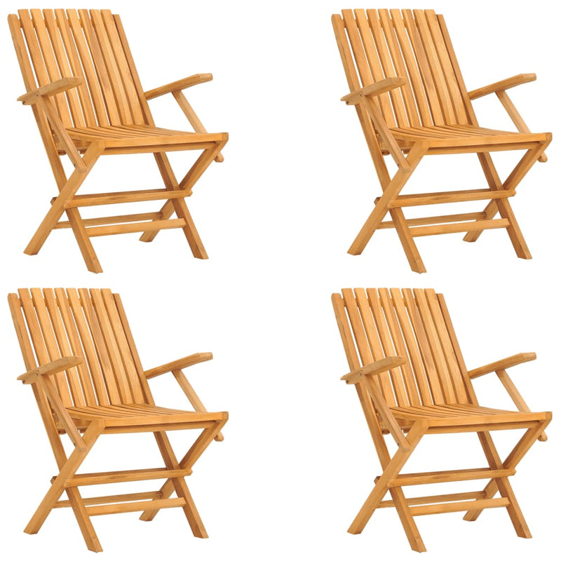 vidaXL 5 Piece Garden Dining Set Solid Wood Teak