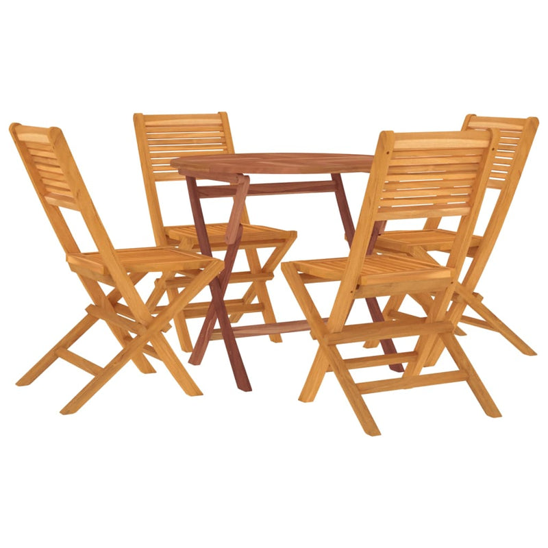 vidaXL 5 Piece Garden Dining Set Solid Wood Teak