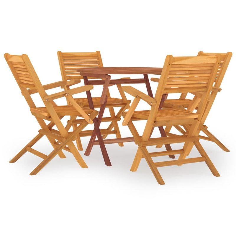 vidaXL 5 Piece Garden Dining Set Solid Wood Teak