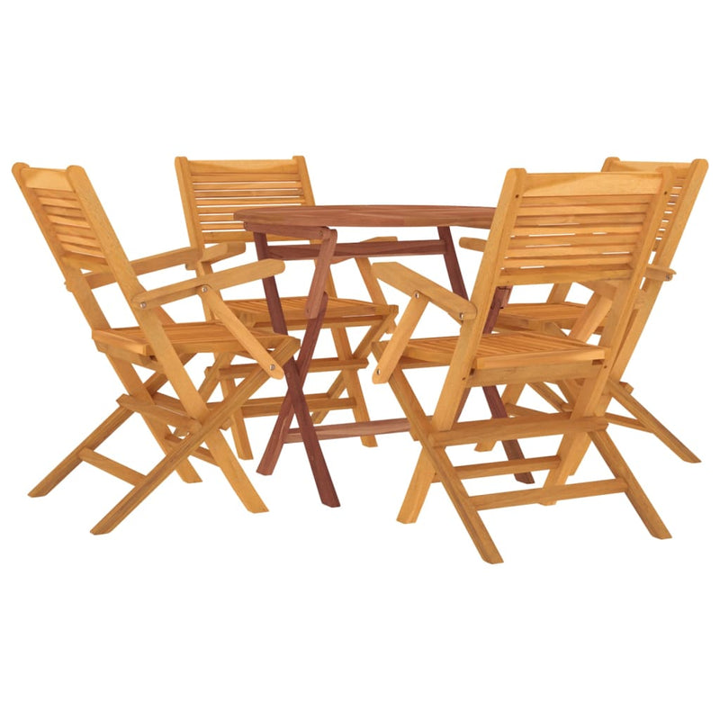 vidaXL 5 Piece Garden Dining Set Solid Wood Teak
