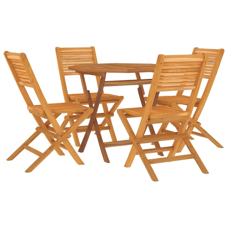 vidaXL 5 Piece Garden Dining Set Solid Wood Teak