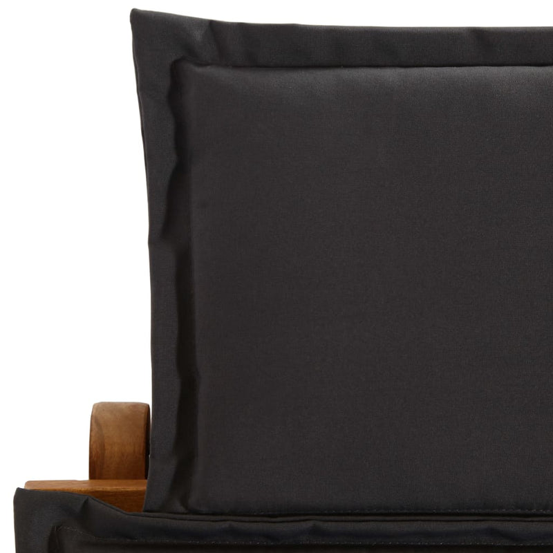 vidaXL Sun Loungers with Cushions 2 pcs Dark Grey Solid Wood Acacia