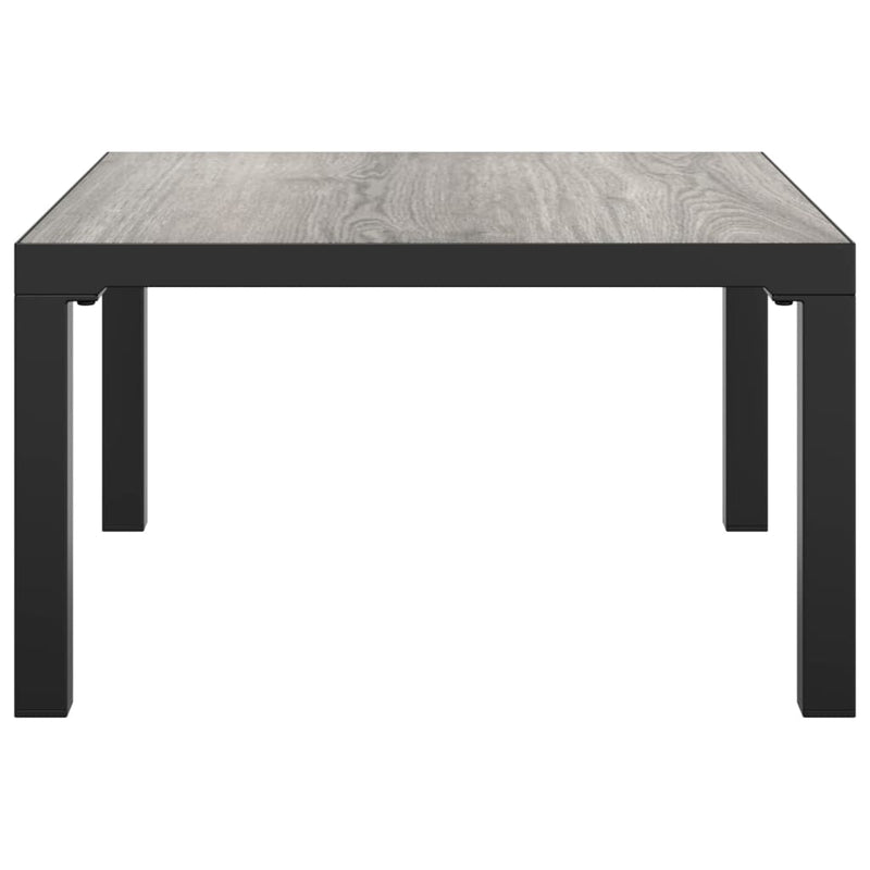 vidaXL Garden Coffee Table Grey 55x55x31 cm DPC and Steel