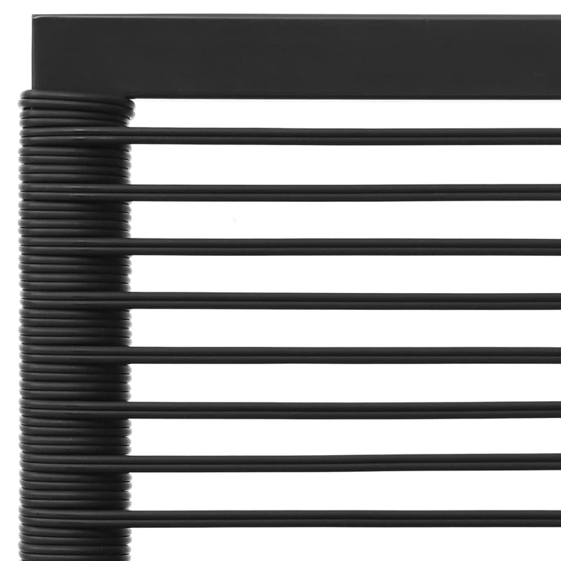 vidaXL Garden Corner Chairs with Cushions 2 pcs Black&Grey Poly Rattan