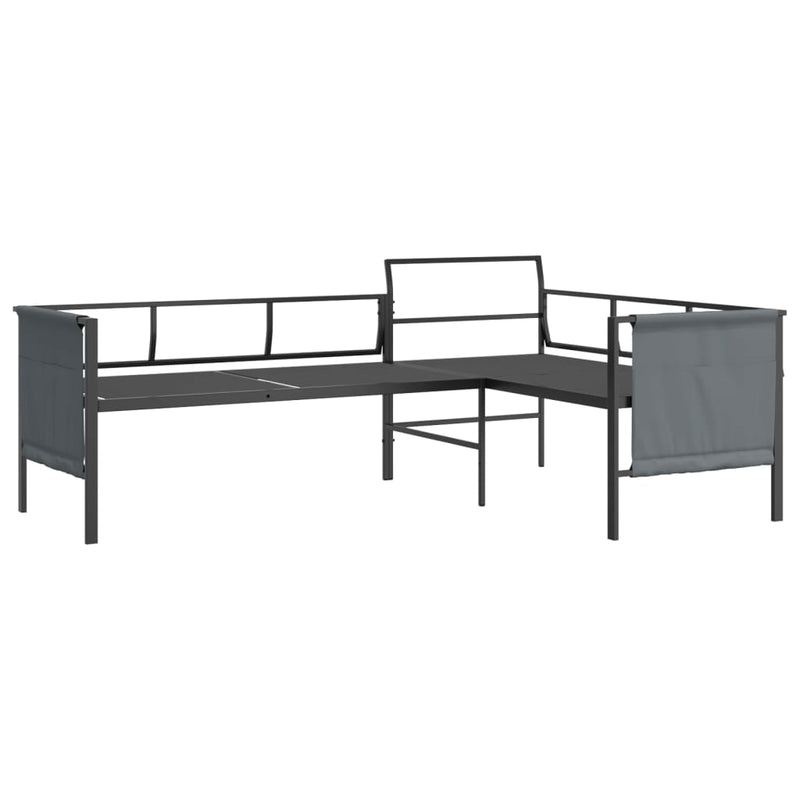 vidaXL 2 Piece Garden Lounge Set  Anthracite Steel