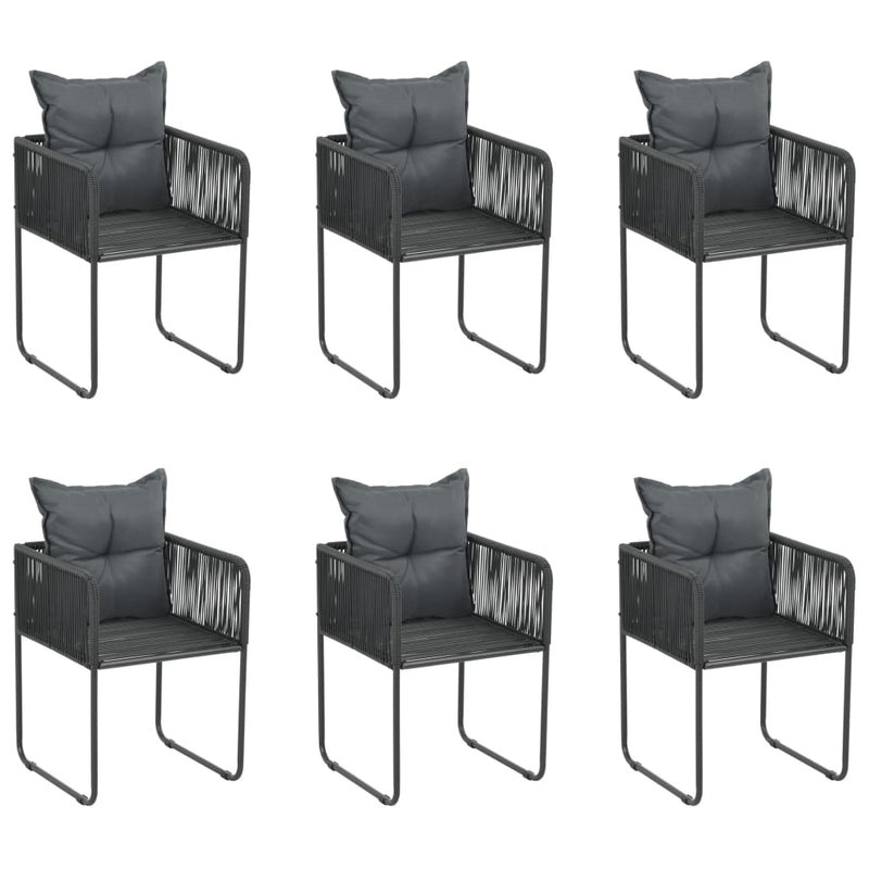 vidaXL 5 Piece Garden Dining Set Black
