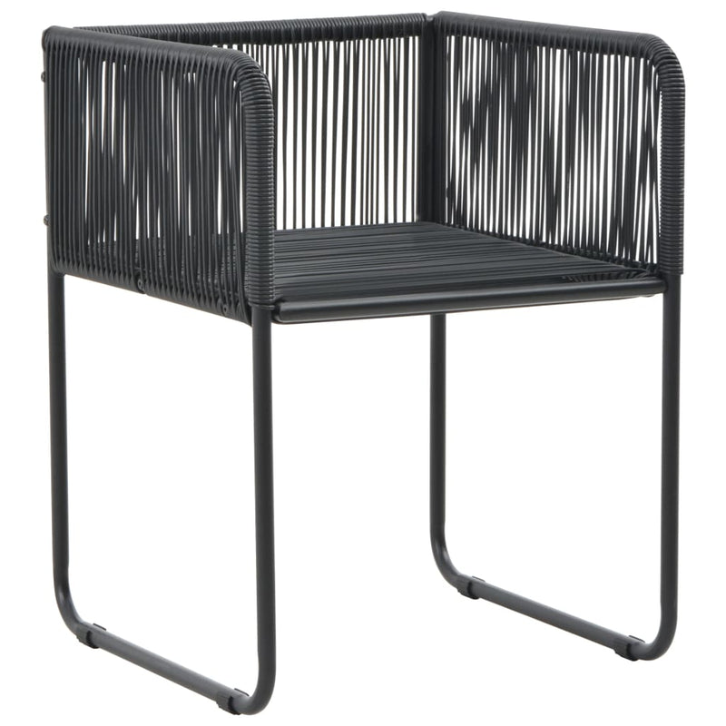 vidaXL 5 Piece Garden Dining Set Black