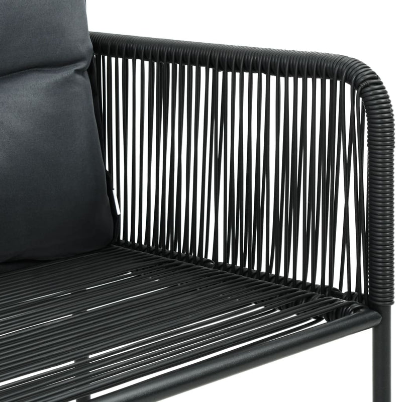 vidaXL 5 Piece Garden Dining Set Black