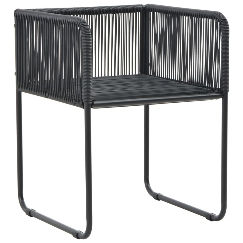 vidaXL 5 Piece Garden Dining Set Black