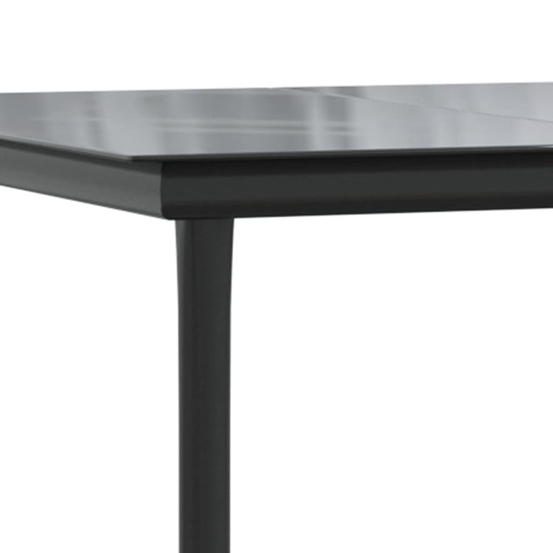 5 Piece Garden Dining Set Black