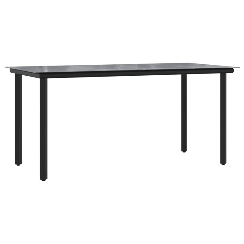 vidaXL 5 Piece Garden Dining Set with Cushions Beige and Black
