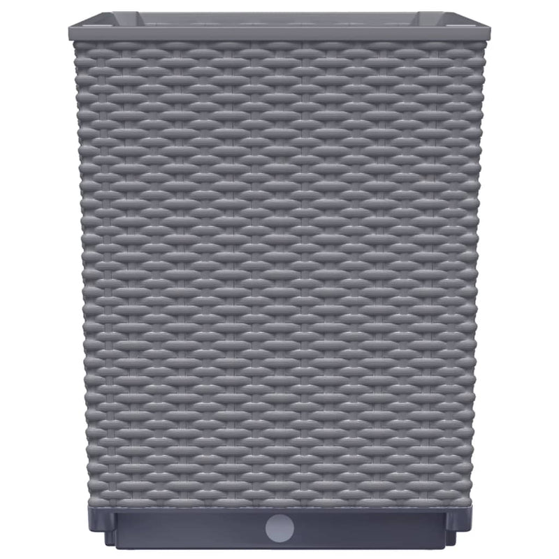 vidaXL Planters 2 pcs Blue Grey 30x30x37 cm Polypropylene