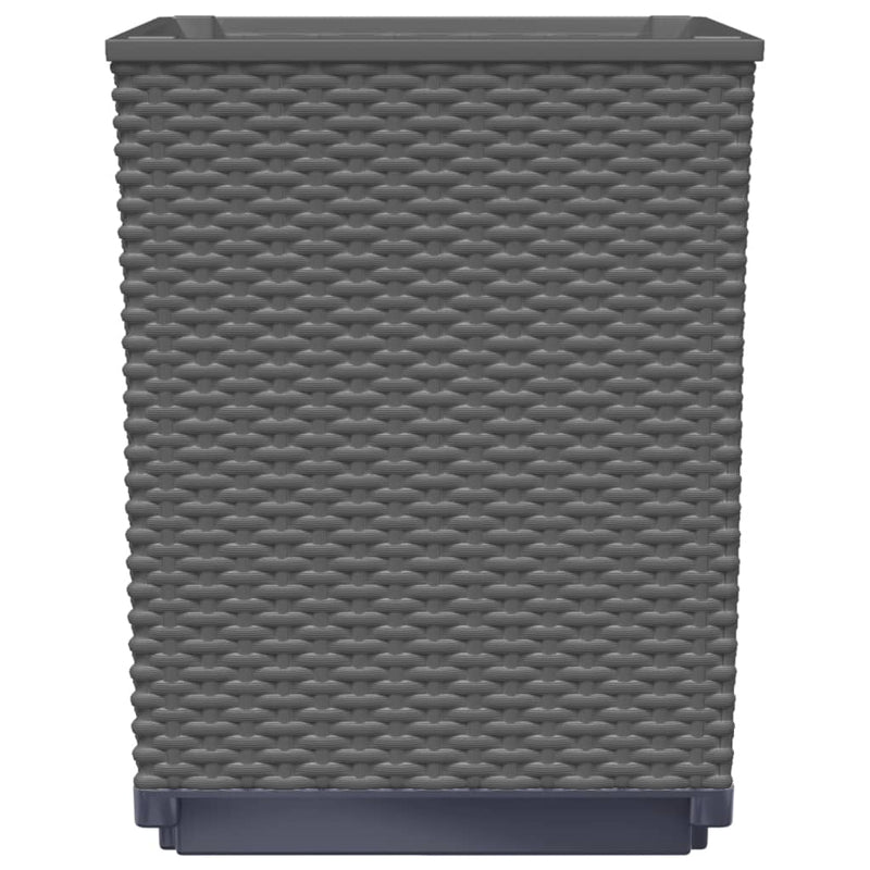 vidaXL Planters 2 pcs Black 30x30x37 cm Polypropylene