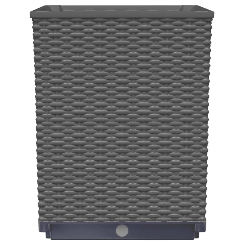 vidaXL Planters 2 pcs Black 30x30x37 cm Polypropylene