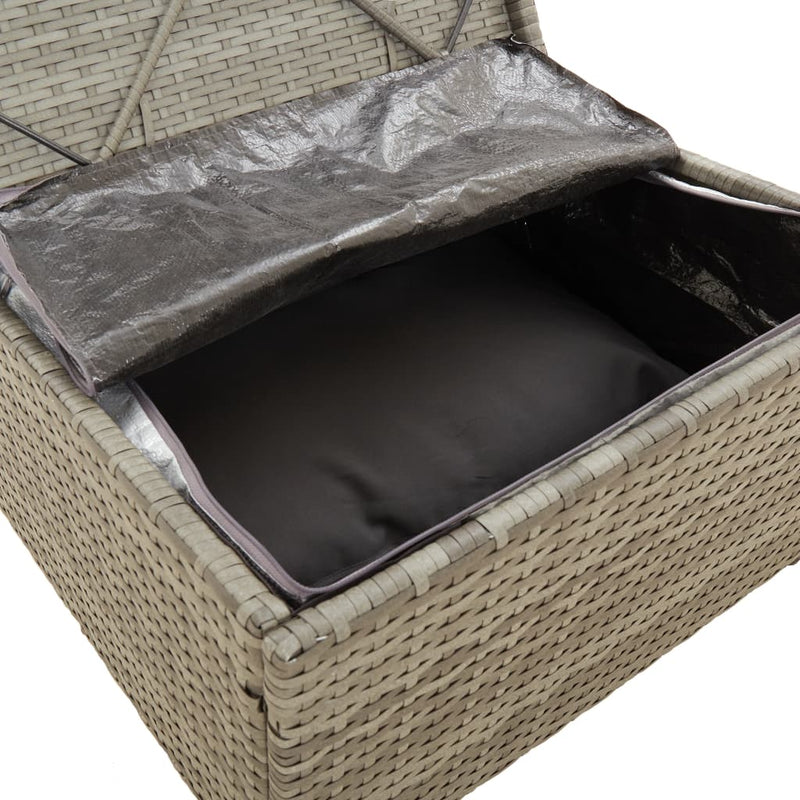 vidaXL 5 Piece Garden Lounge Set with Cushions Grey Poly Rattan