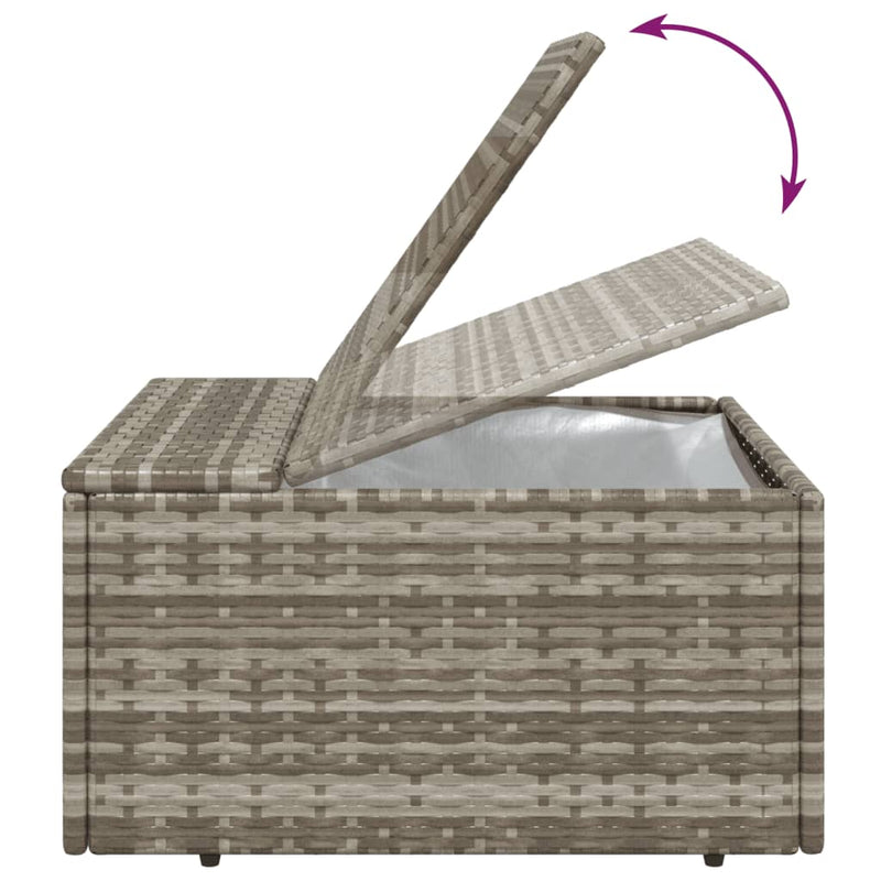 vidaXL 5 Piece Garden Lounge Set with Cushions Grey Poly Rattan