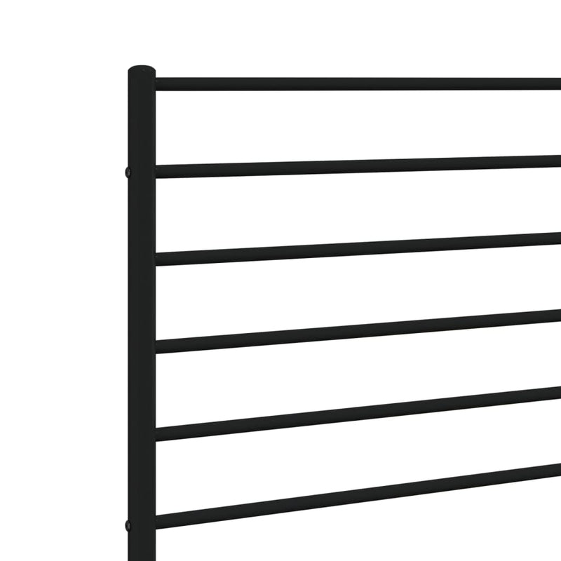 vidaXL Metal Headboard Black 107 cm King Single
