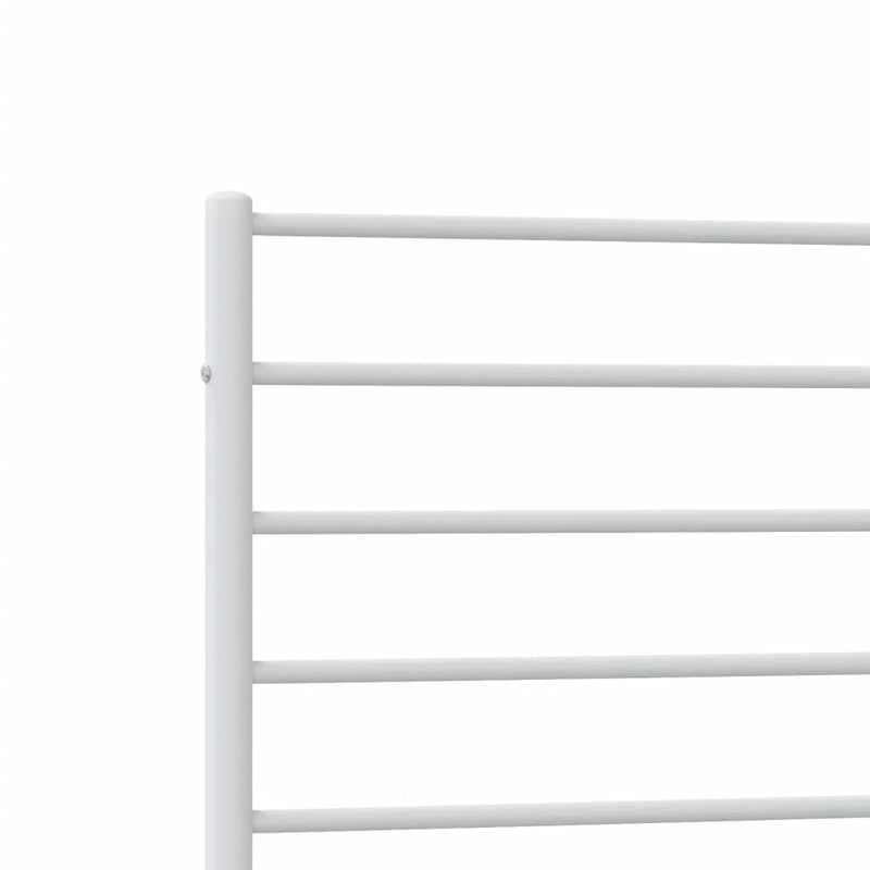 vidaXL Metal Bed Frame without Mattress with Headboard White 107x203 cm King Single