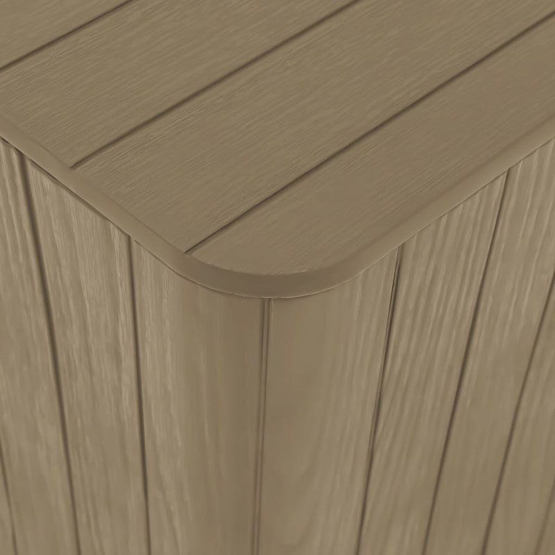 vidaXL Garden Table with Removable Lid Light Brown Polypropylene