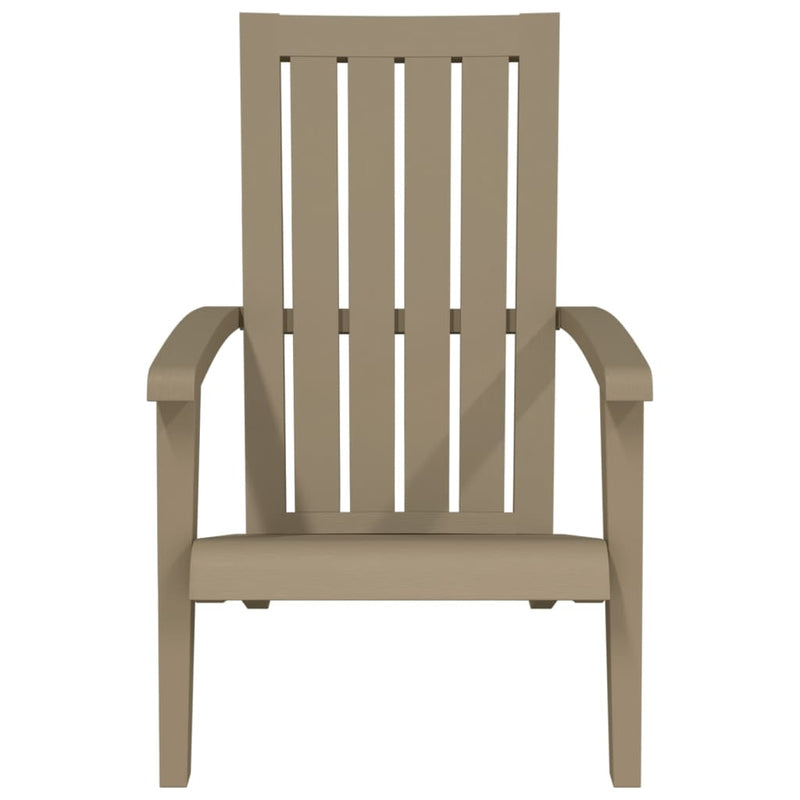 vidaXL Garden Adirondack Chair Light Brown Polypropylene