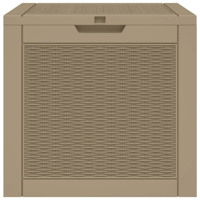 vidaXL Garden Storage Box Light Brown 55.5x43x53 cm Polypropylene