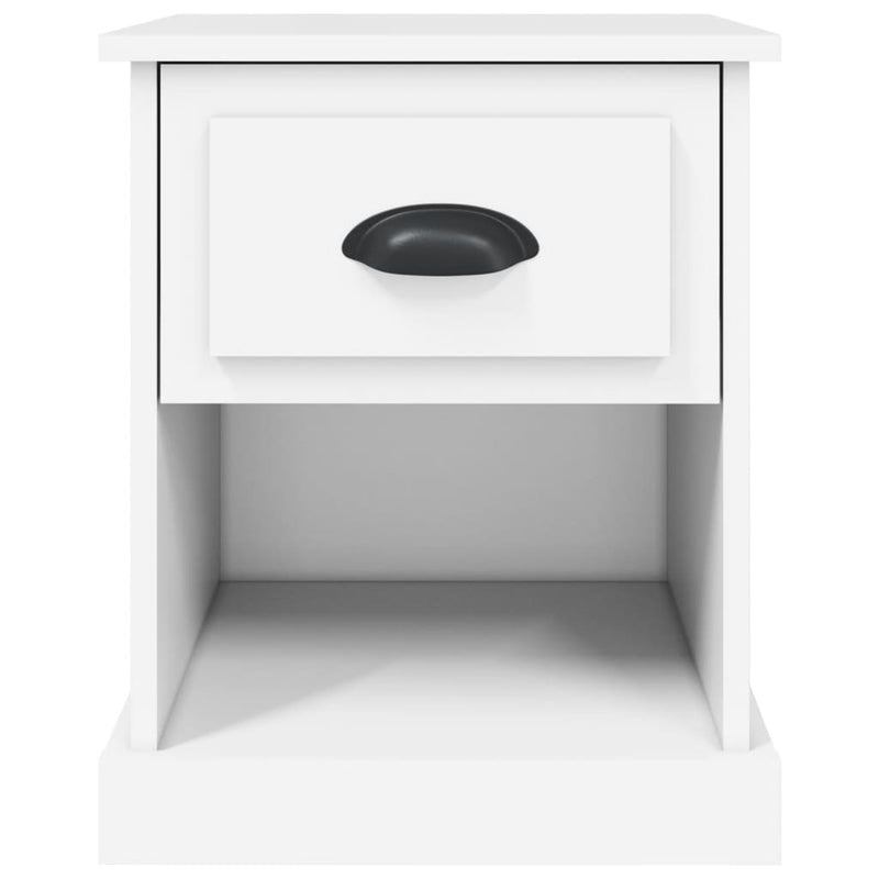 vidaXL Bedside Cabinets 2 pcs White 39x39x47.5 cm Engineered Wood