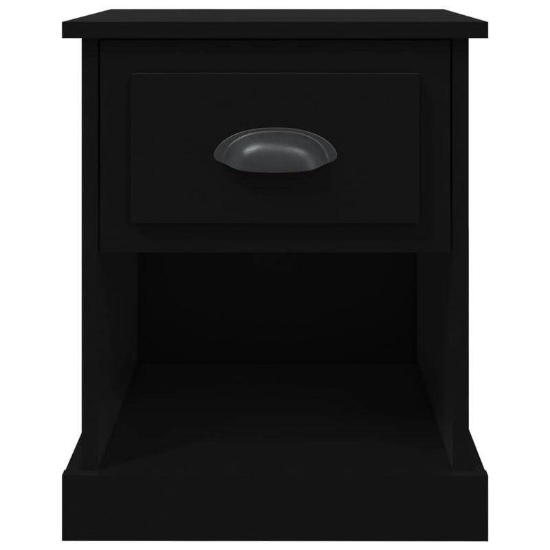 vidaXL Bedside Cabinets 2 pcs Black 39x39x47.5 cm Engineered Wood