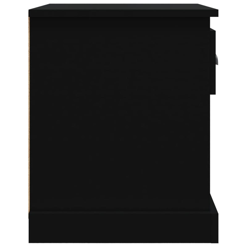 vidaXL Bedside Cabinets 2 pcs Black 39x39x47.5 cm Engineered Wood