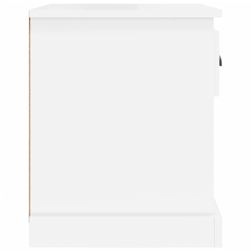 vidaXL Bedside Cabinets 2 pcs High Gloss White 39x39x47.5 cm Engineered Wood