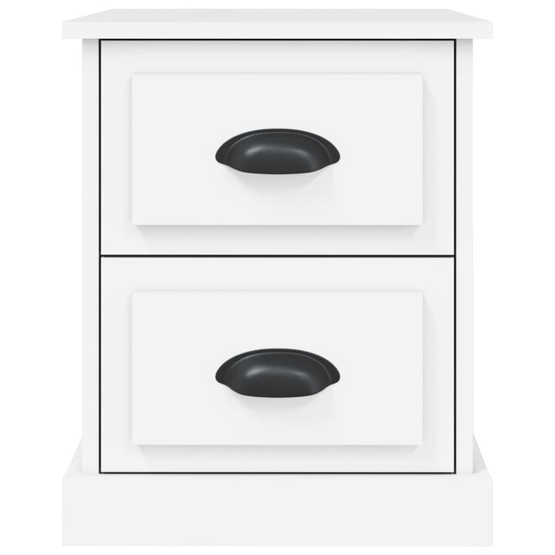 vidaXL Bedside Cabinets 2 pcs White 39x39x47.5 cm Engineered Wood