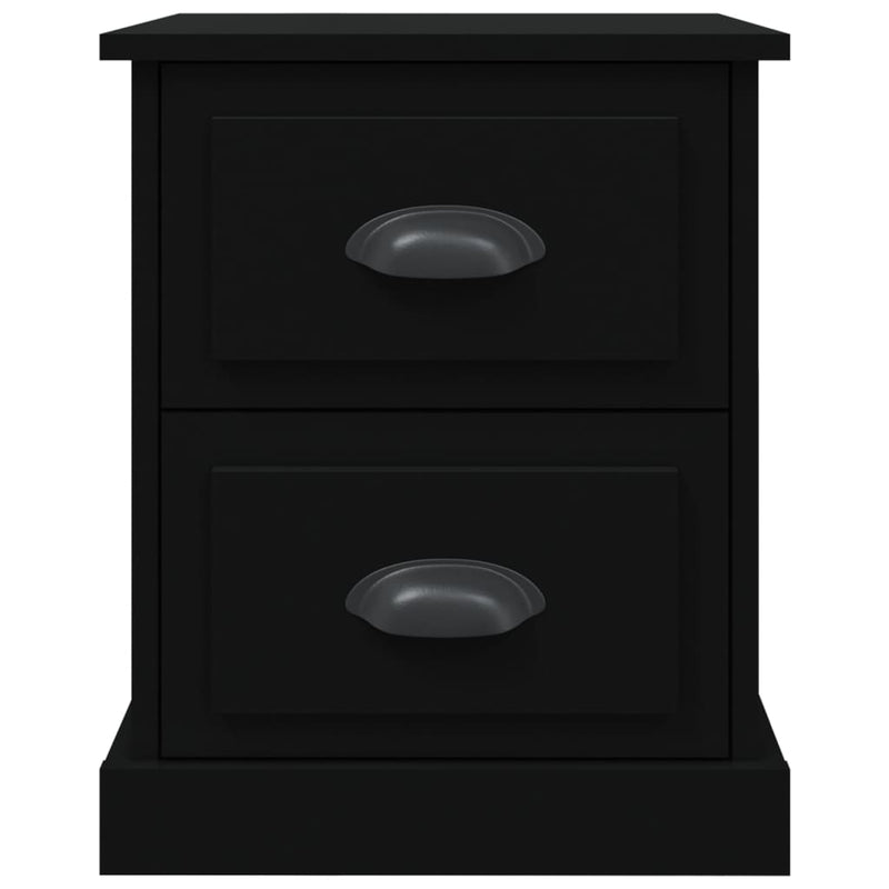 vidaXL Bedside Cabinets 2 pcs Black 39x39x47.5 cm Engineered Wood