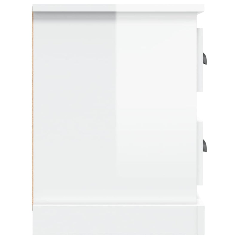 vidaXL TV Cabinet High Gloss White 102x35.5x47.5 cm Engineered Wood