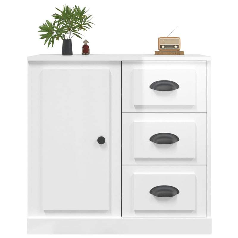 vidaXL Sideboard High Gloss White 70x35.5x67.5 cm Engineered Wood