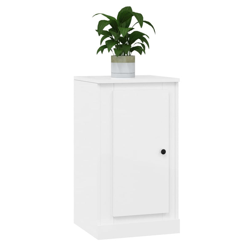 vidaXL Sideboards 2 pcs High Gloss White 37.5x35.5x67.5 cm Engineered Wood