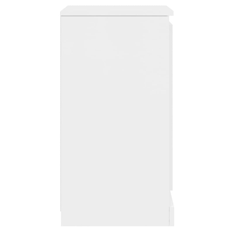 vidaXL Sideboards 2 pcs High Gloss White 37.5x35.5x67.5 cm Engineered Wood