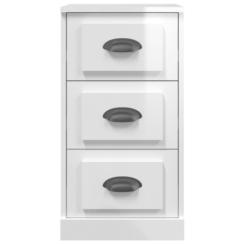vidaXL Sideboard High Gloss White 36x35.5x67.5 cm Engineered Wood