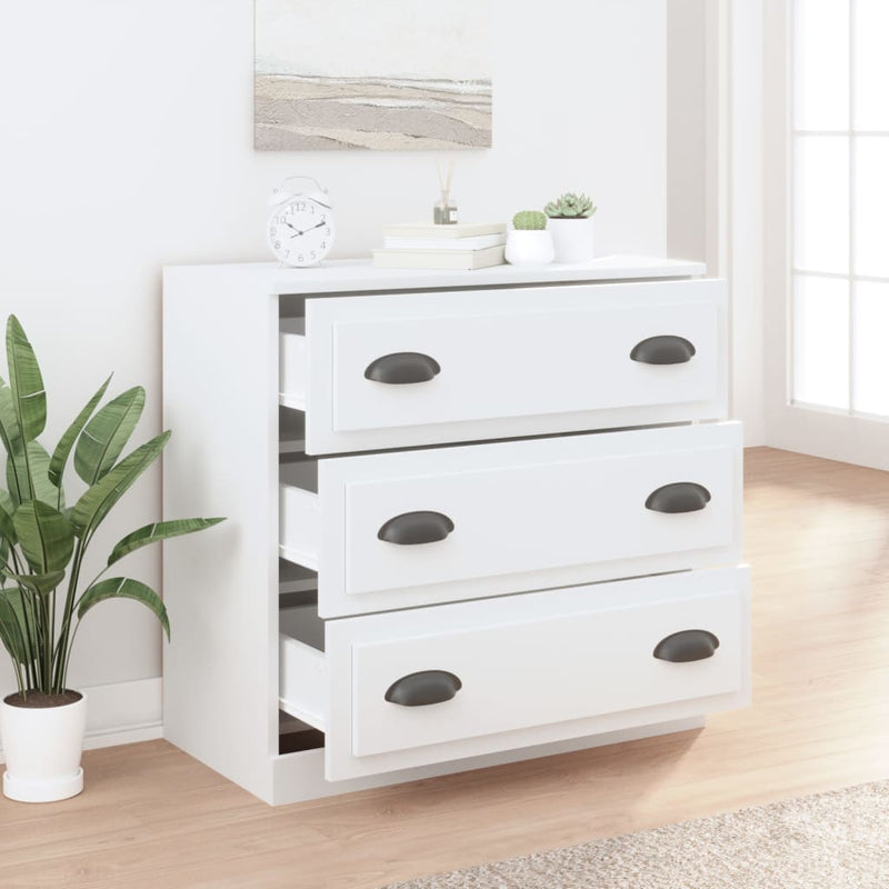 vidaXL Sideboard White 70x35.5x67.5 cm Engineered Wood