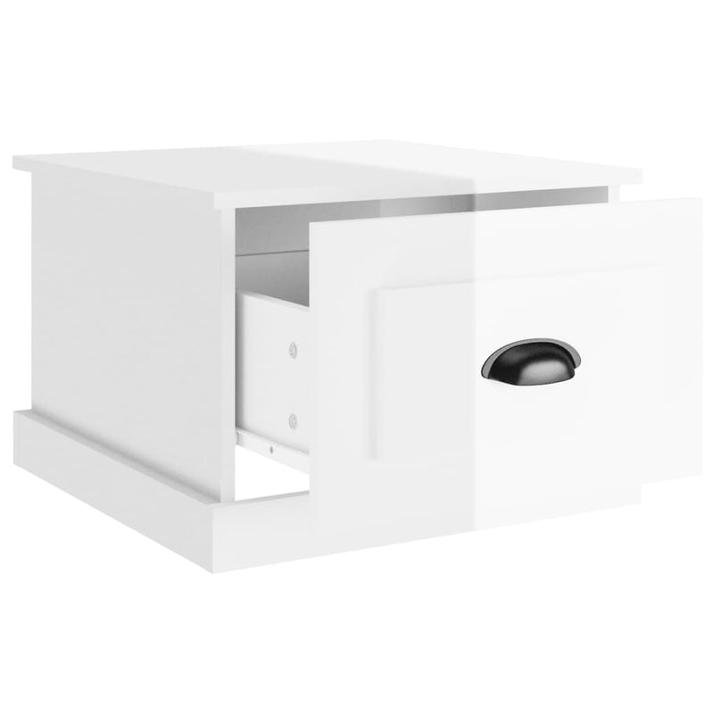 vidaXL Coffee Table High Gloss White 50x50x35 cm Engineered Wood
