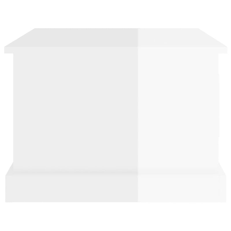 vidaXL Coffee Table High Gloss White 50x50x35 cm Engineered Wood