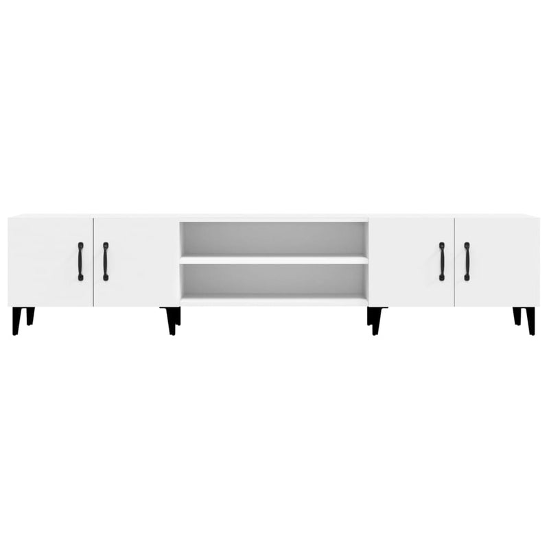 vidaXL TV Cabinet White 180x31.5x40 cm Engineered Wood