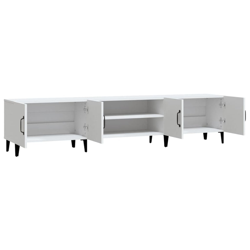 vidaXL TV Cabinet White 180x31.5x40 cm Engineered Wood