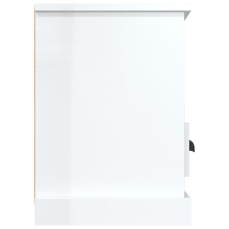 vidaXL TV Cabinet High Gloss White 100x35x50 cm Engineered Wood