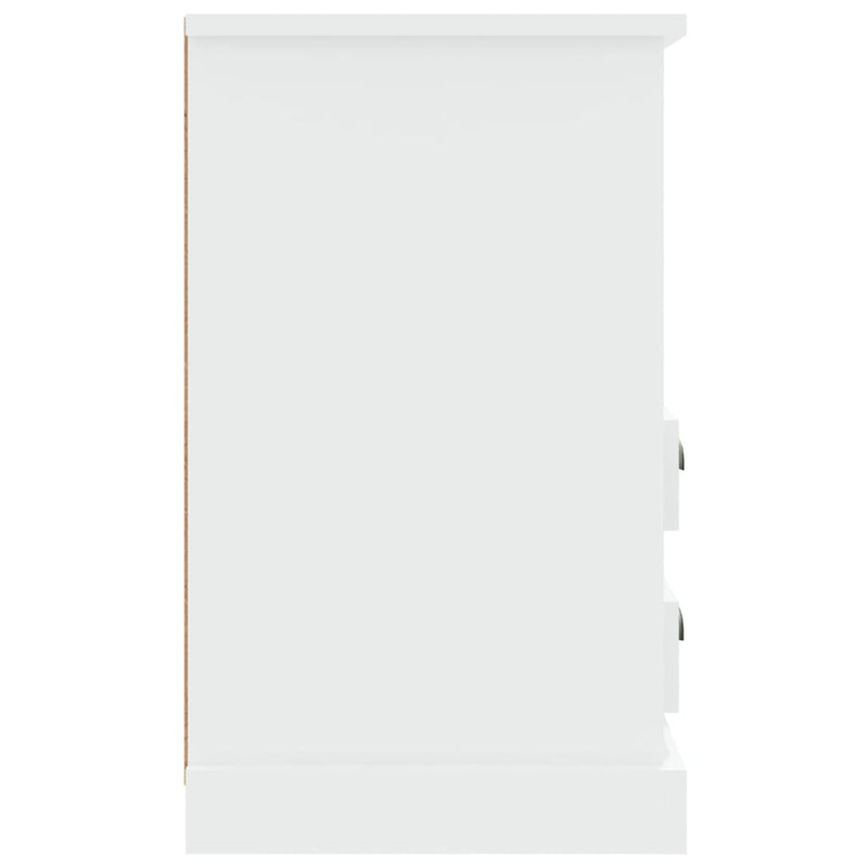 vidaXL Bedside Cabinet High Gloss White 43x36x60 cm