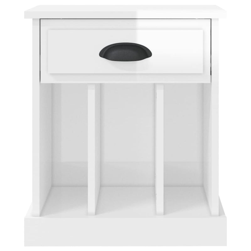 vidaXL Bedside Cabinets 2 pcs High Gloss White 43x36x50 cm