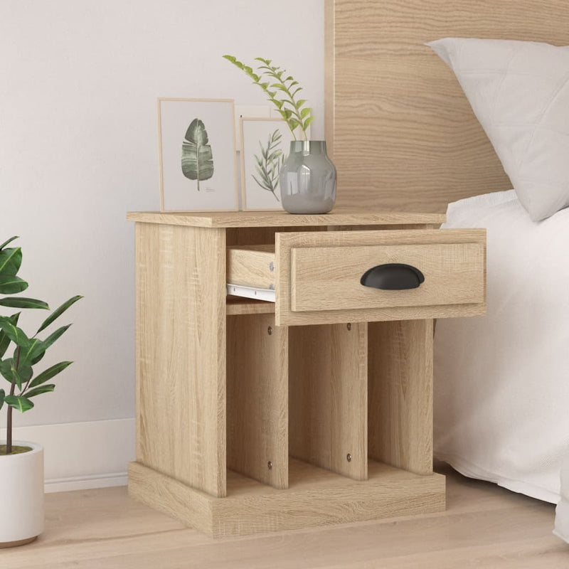 vidaXL Bedside Cabinets 2 pcs Sonoma Oak 43x36x50 cm