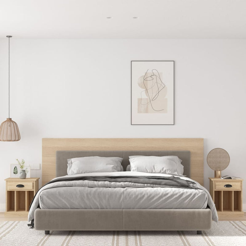 vidaXL Bedside Cabinets 2 pcs Sonoma Oak 43x36x50 cm