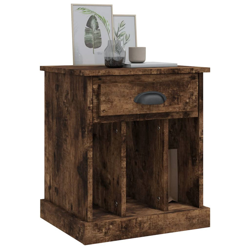 vidaXL Bedside Cabinets 2 pcs Smoked Oak 43x36x50 cm