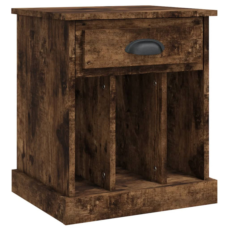 vidaXL Bedside Cabinets 2 pcs Smoked Oak 43x36x50 cm