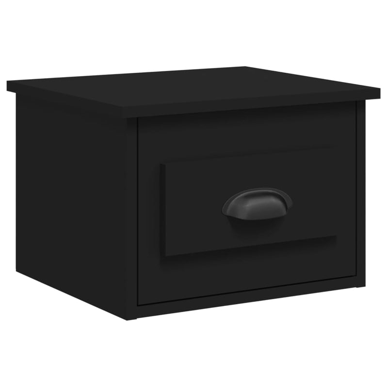 vidaXL Wall-mounted Bedside Cabinets 2 pcs Black 41.5x36x28cm
